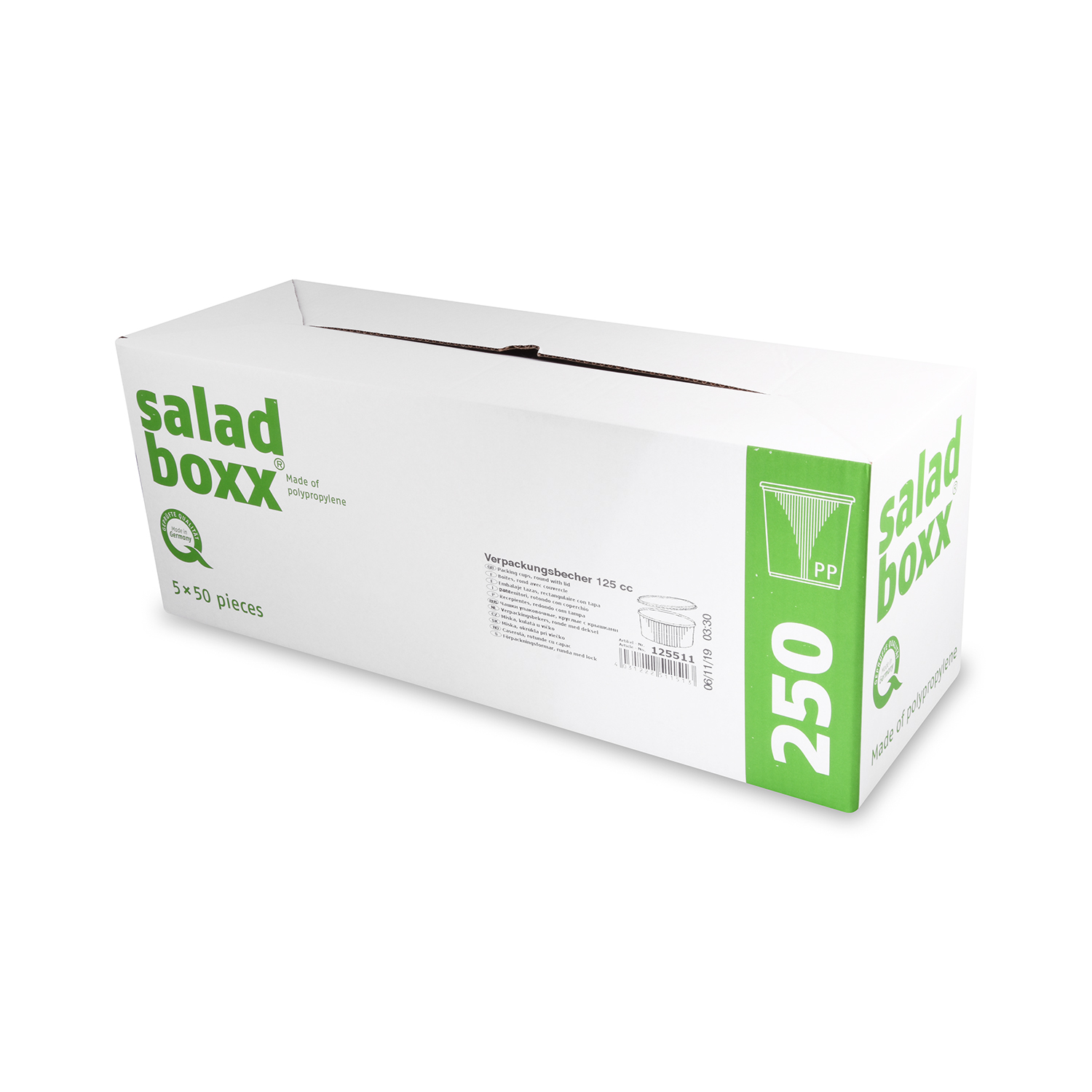 Rundbecher (PP) klar 125ml + Deckel - 250 Stück