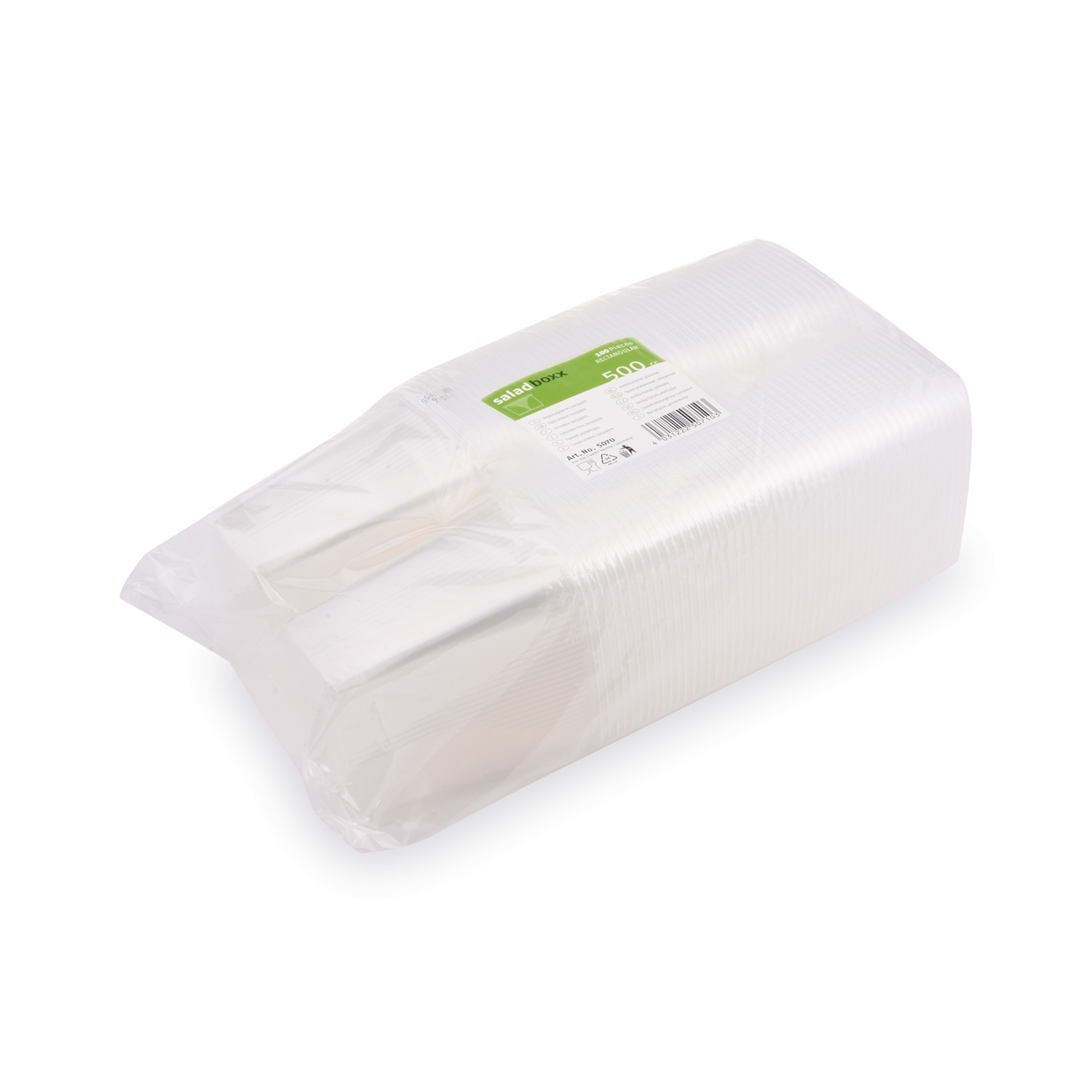 Rechteckbecher (PP) klar 108 x 81 mm 500ml - 100 Stück