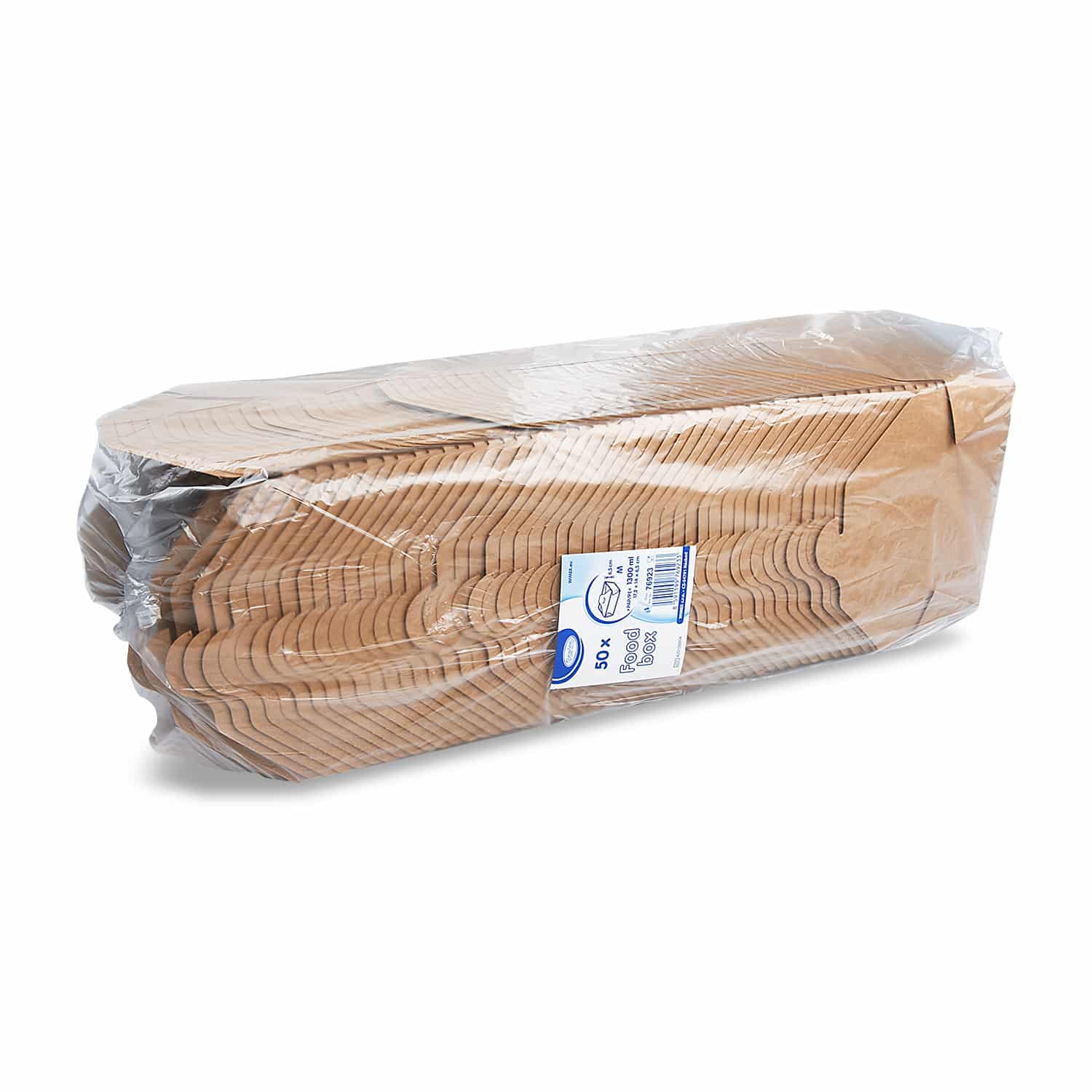 Food box (PAP-FSC Mix,PET) fettdicht kraft M 151 x 120 x 65 mm 1300ml - 50 Stück