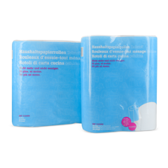 Hartmann Küchenrollen Tissue 2-lagig 150 Blatt je Rolle - 2 Rollen pro Pack