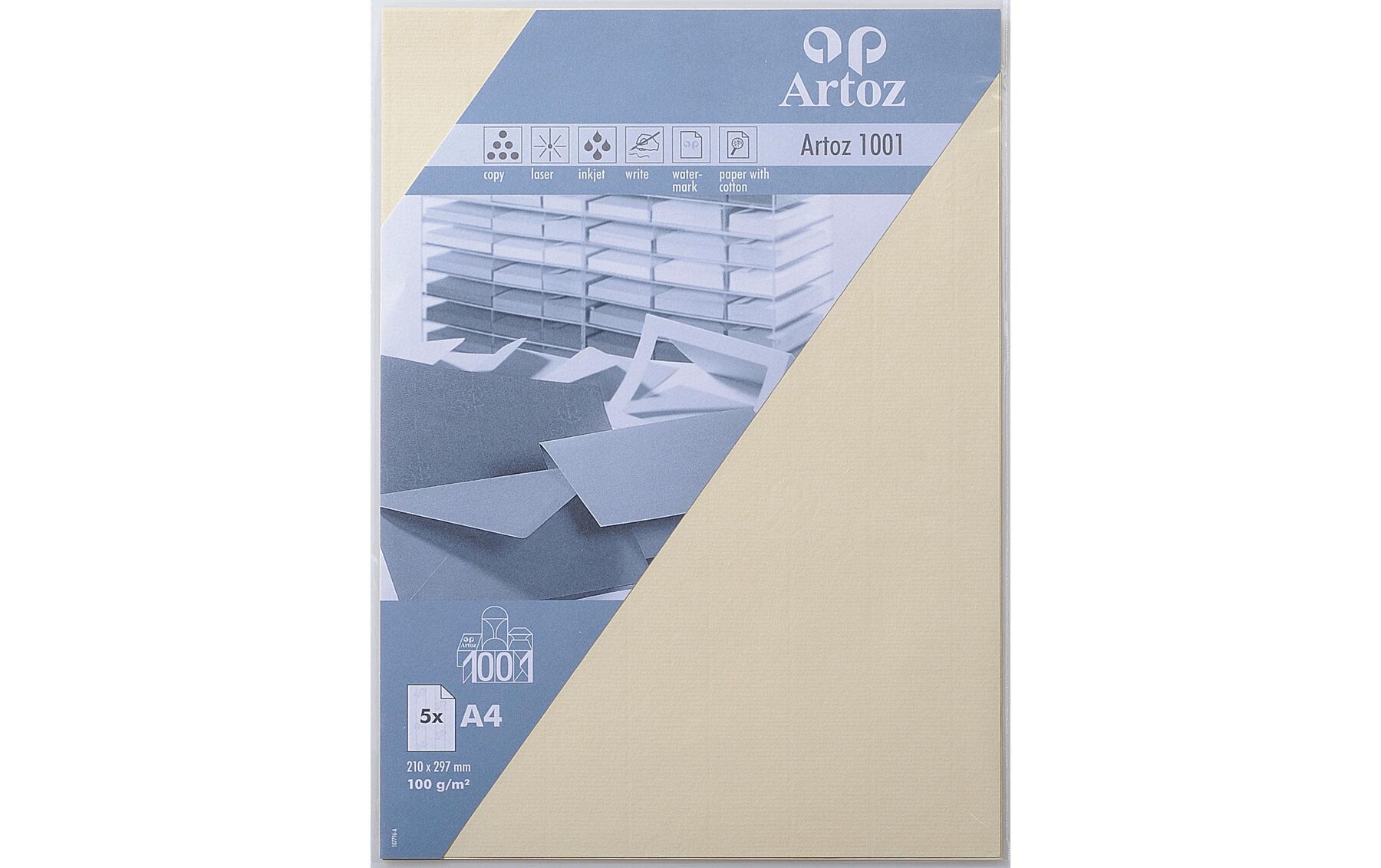 Papier 1001 A4 100g, chamois 5 Blatt ARTOZ 107796142