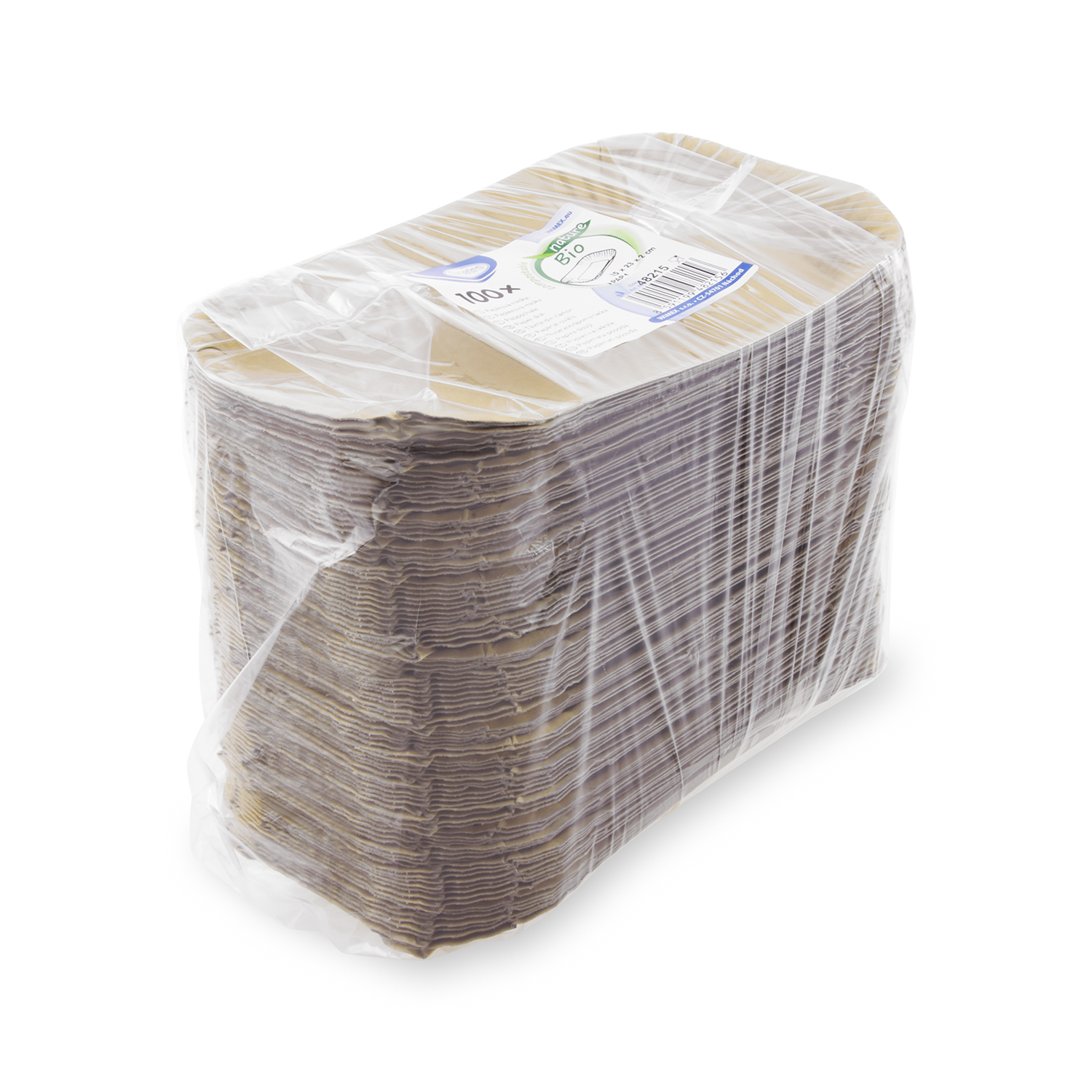 Pappschale fettdicht eckig kraft 23 x 15 x 2 cm - 100 Stück