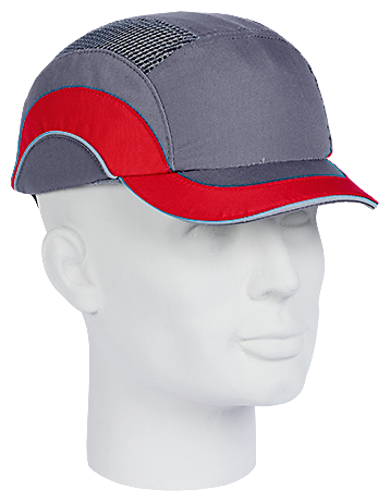 Anstoss-Schirmmütze JSP HARD CAP A1+, rot/grau