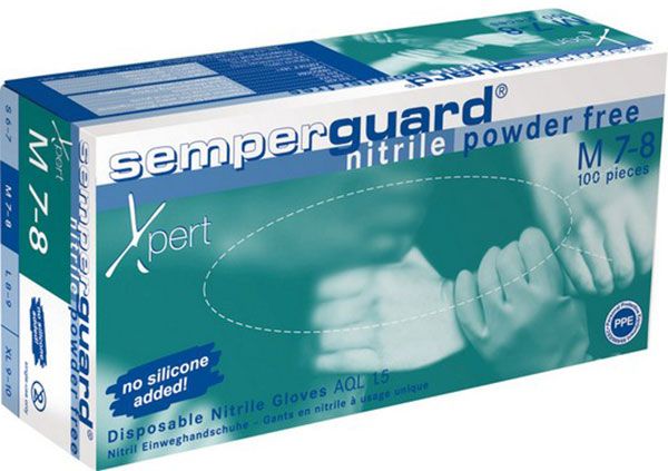 Einweghandschuh Semperguard "Nitril Xpert", blau ungepudert L