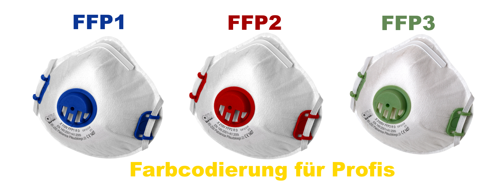 12x OxyLine Atemschutzmaske faltbar FFP1 XF110 NR D mit Ausatemventil - 1 Pack