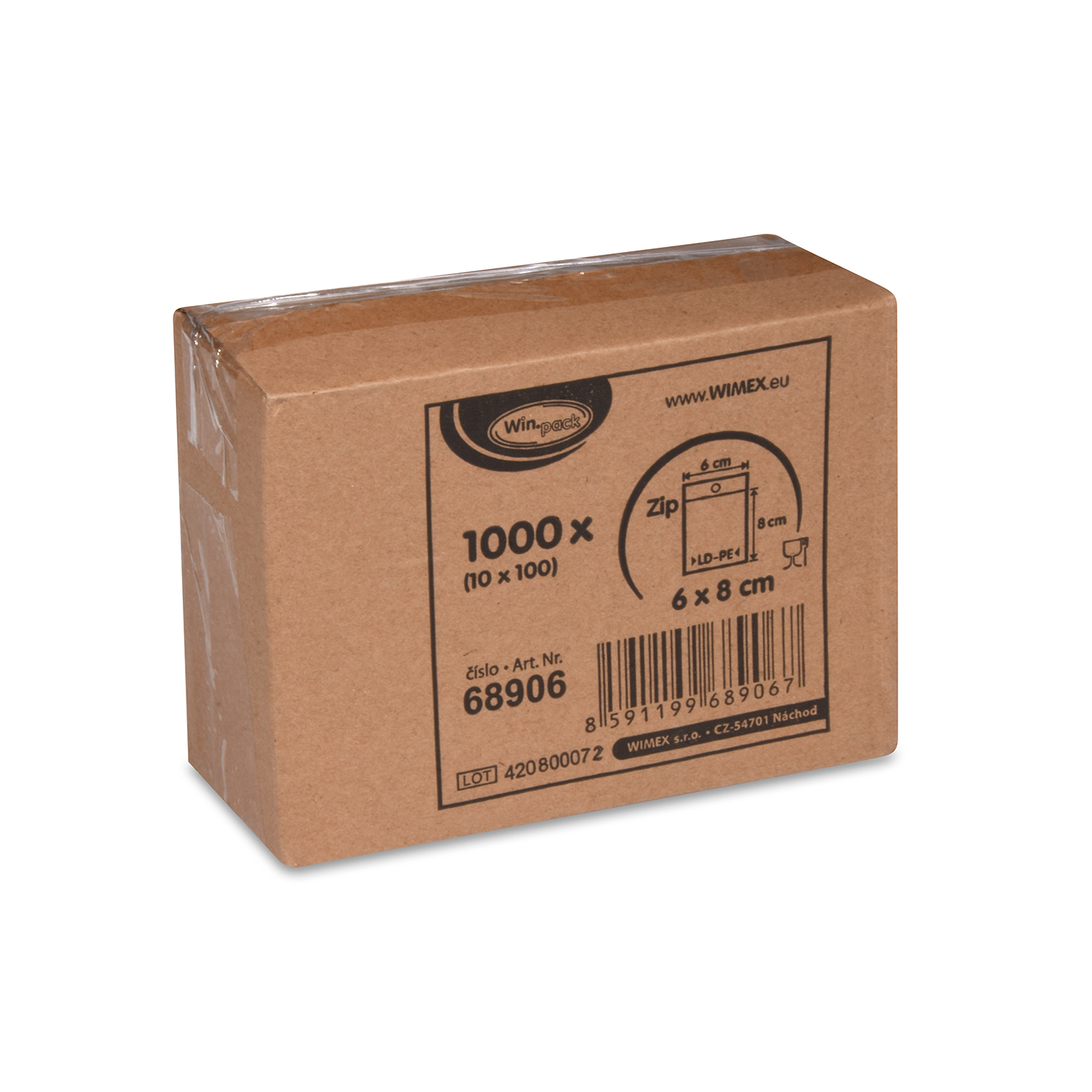 Schnellverschlussbeutel (LDPE) 6 x 8 cm - 1000 Stück