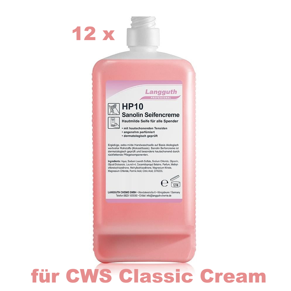 Classic Creme Seife rosa 12x 500ml Typ CWS