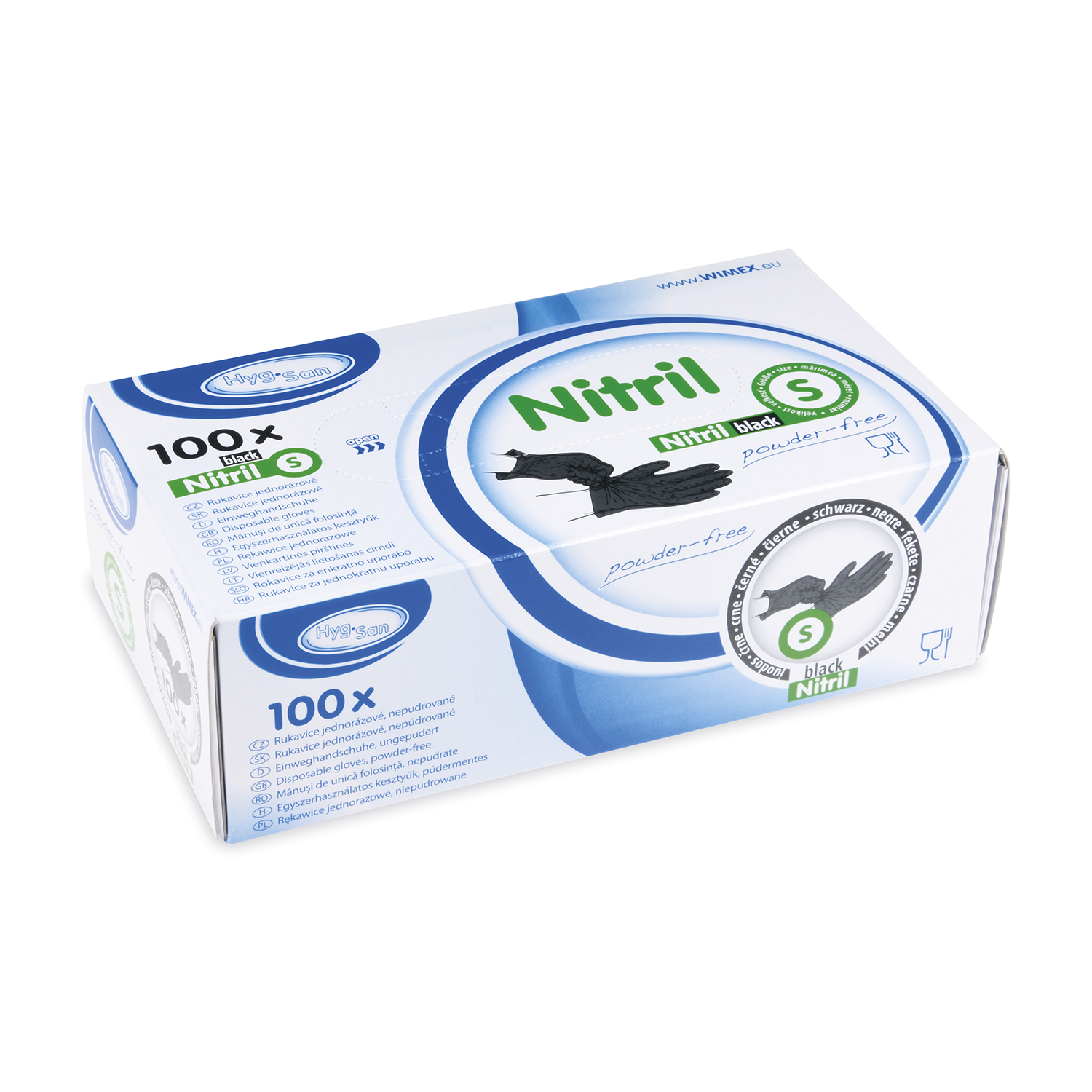 Handschuh (Nitril) ungepudert schwarz S - 100 Stück