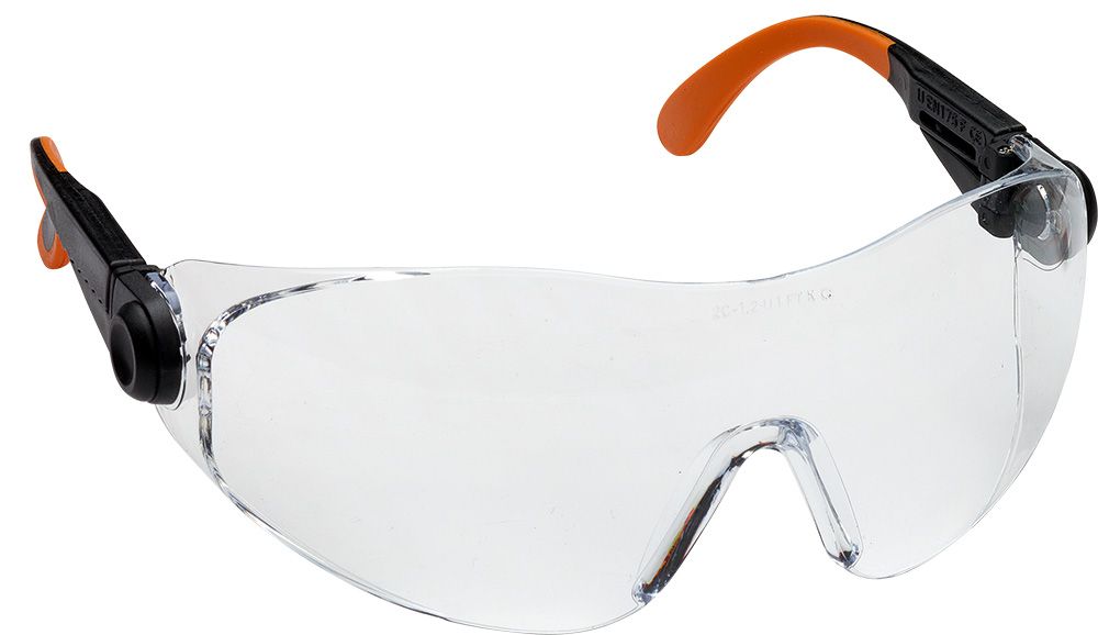 Schutzbrille UNIVET 529 CLEAR 1, schwarz/orange