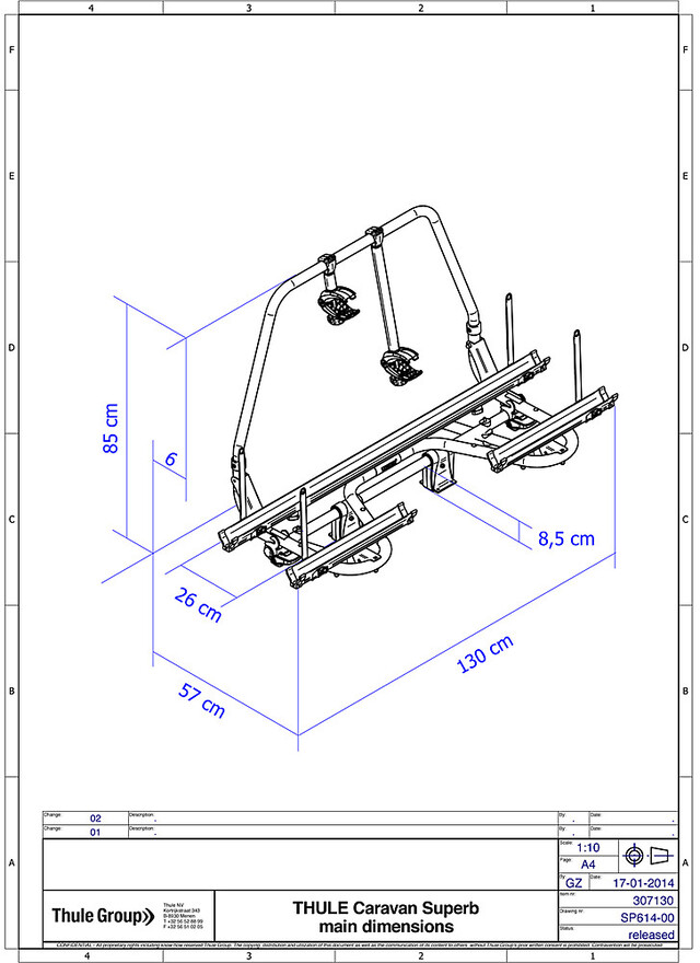 Thule Caravan Superb Standard Deichsel-Fahrradträger
