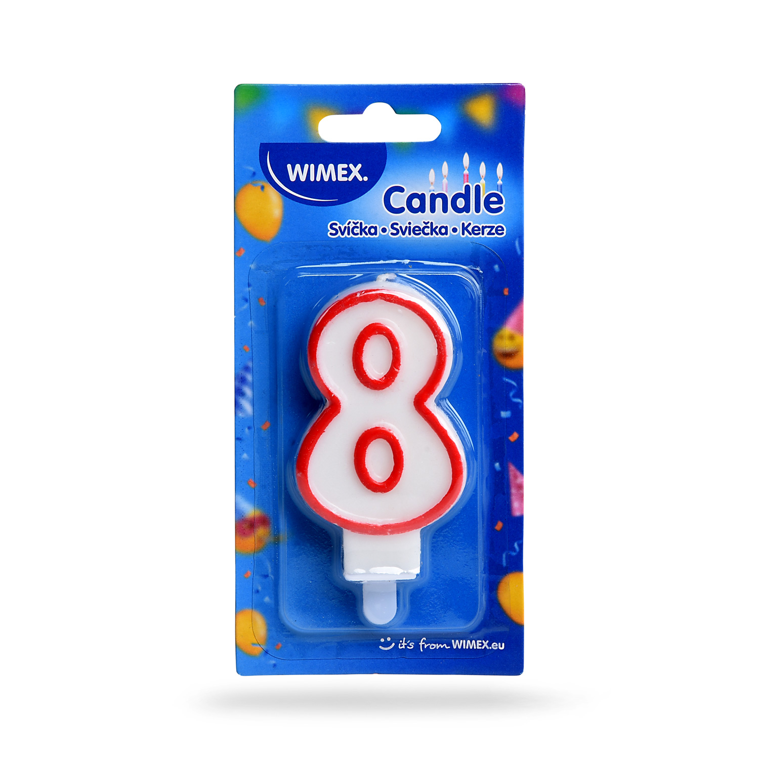 Zahlenkerze -8- 75mm - 1 Stück