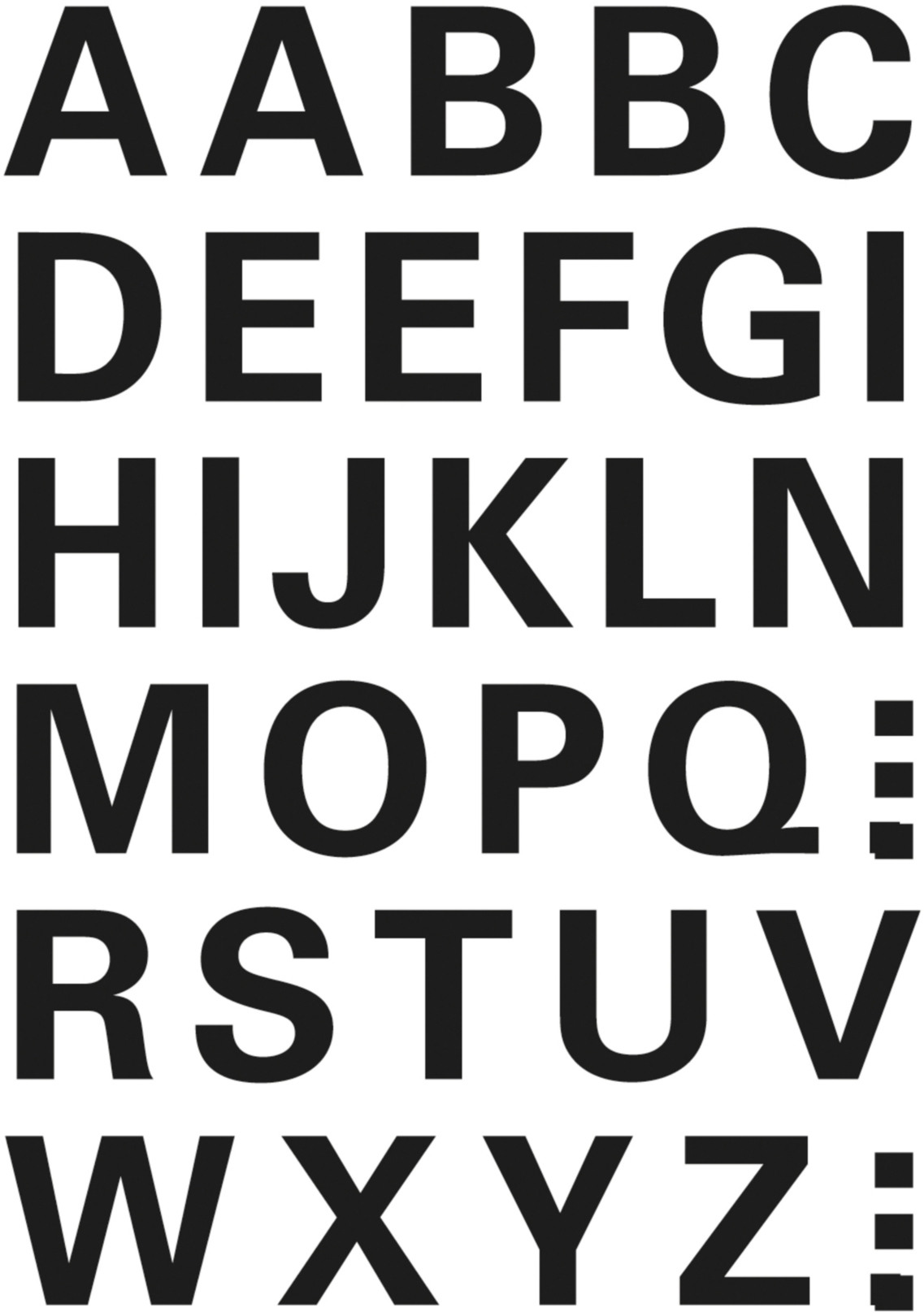 Folie PVC 15mm A-Z, schwarz HERMA 4163