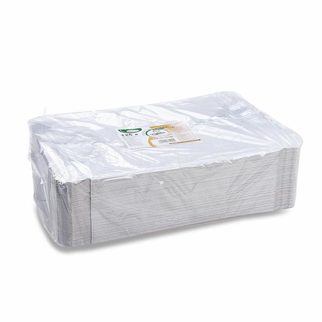 Pappteller weiß 23 x 33 cm RECY - 125 Stück