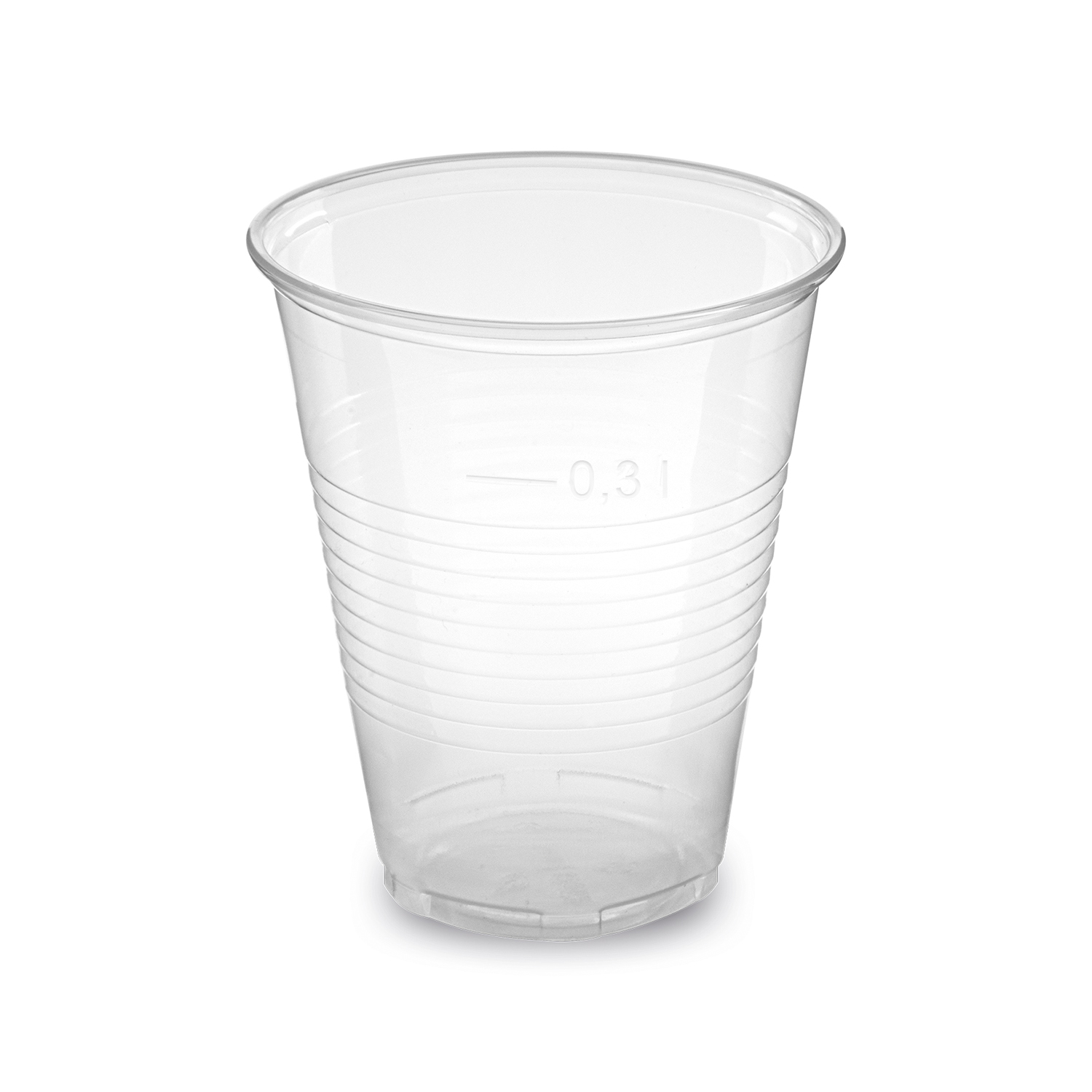 Klarer Trinkbecher aus PP für Buffet, Service und Take-away, Packung mit 50 Stück