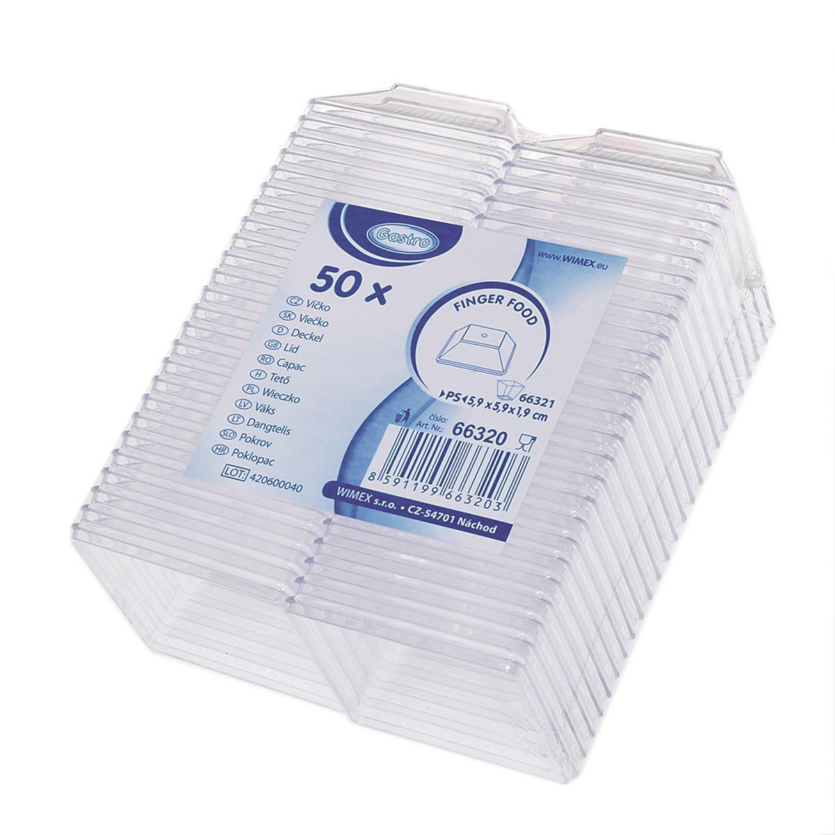 Deckel (PS) für Fingerfood-Becher 66321 - 50 Stück