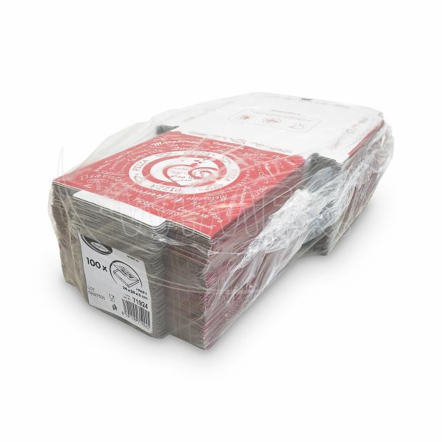 Pizzakarton aus Mikrowellpappe 24 x 24 x 3 cm - 100 Stück