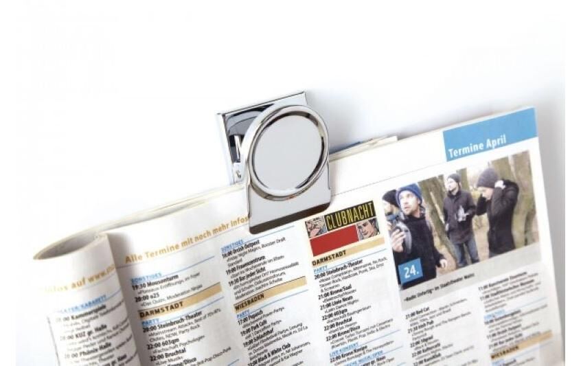 Klippmagnet silber gross, 52mm MAGNETOP. 16669