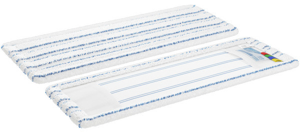 CLEAN and CLEVER Microfasermopp PRO 301, weiss/ blau, 50 cm - 1 Stück