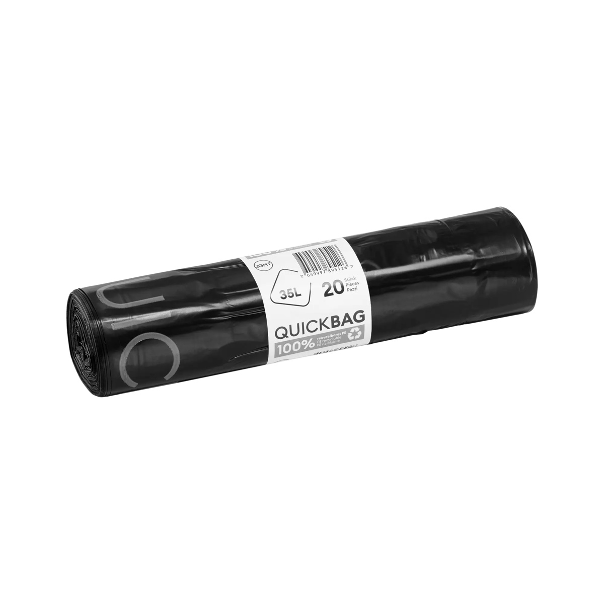 CWS Kehrichtsack Schwarz 35 l mit Zugband