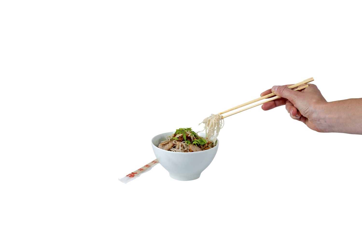 Eßstäbchen aus Bambus (FSC 100%) 6mm x 21cm paarweise verpackt - 50 Stück