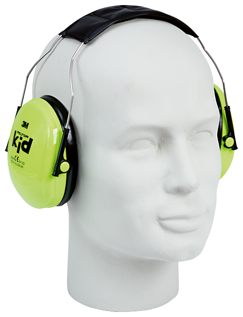3M Kinder Kapselgehörschutz Peltor KID mit Kopfbügel, SNR 27 dB -1 Stück in Neongrün