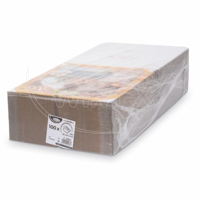 Pizzakarton aus Mikrowellpappe 33 x 33 x 3 cm - 100 Stück