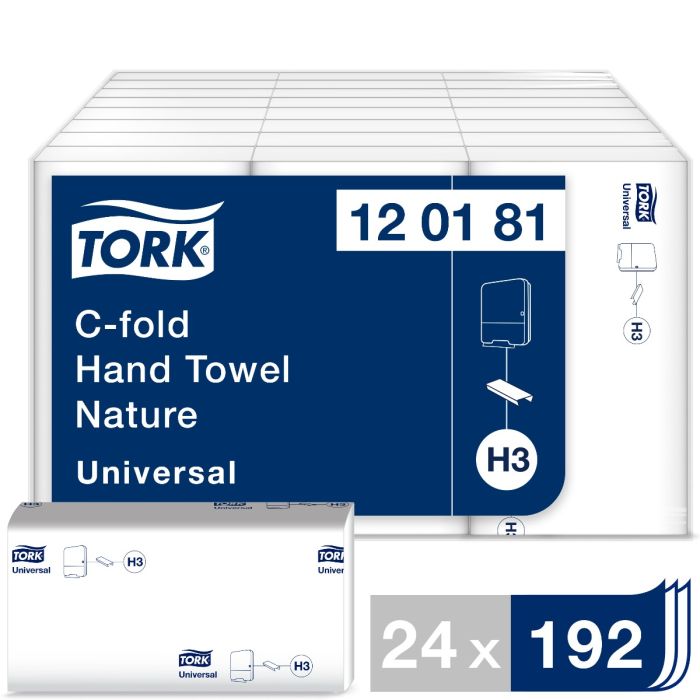 TORK Falthandtuch Universal H3 120181 C-Falz, 1-lagig 4608 Stk.