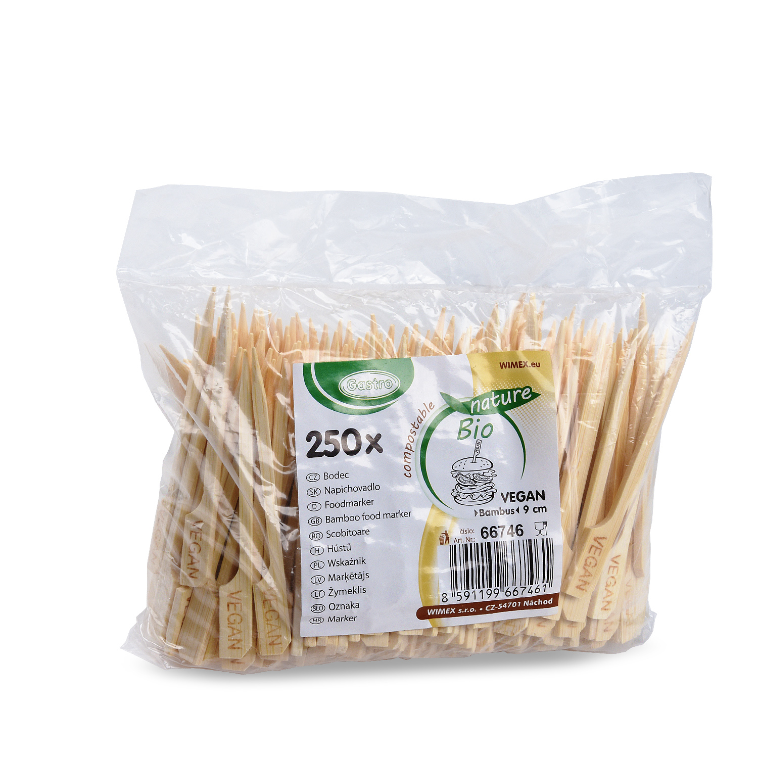 Foodmarker aus Bambus -VEGAN- 9cm - 250 Stück