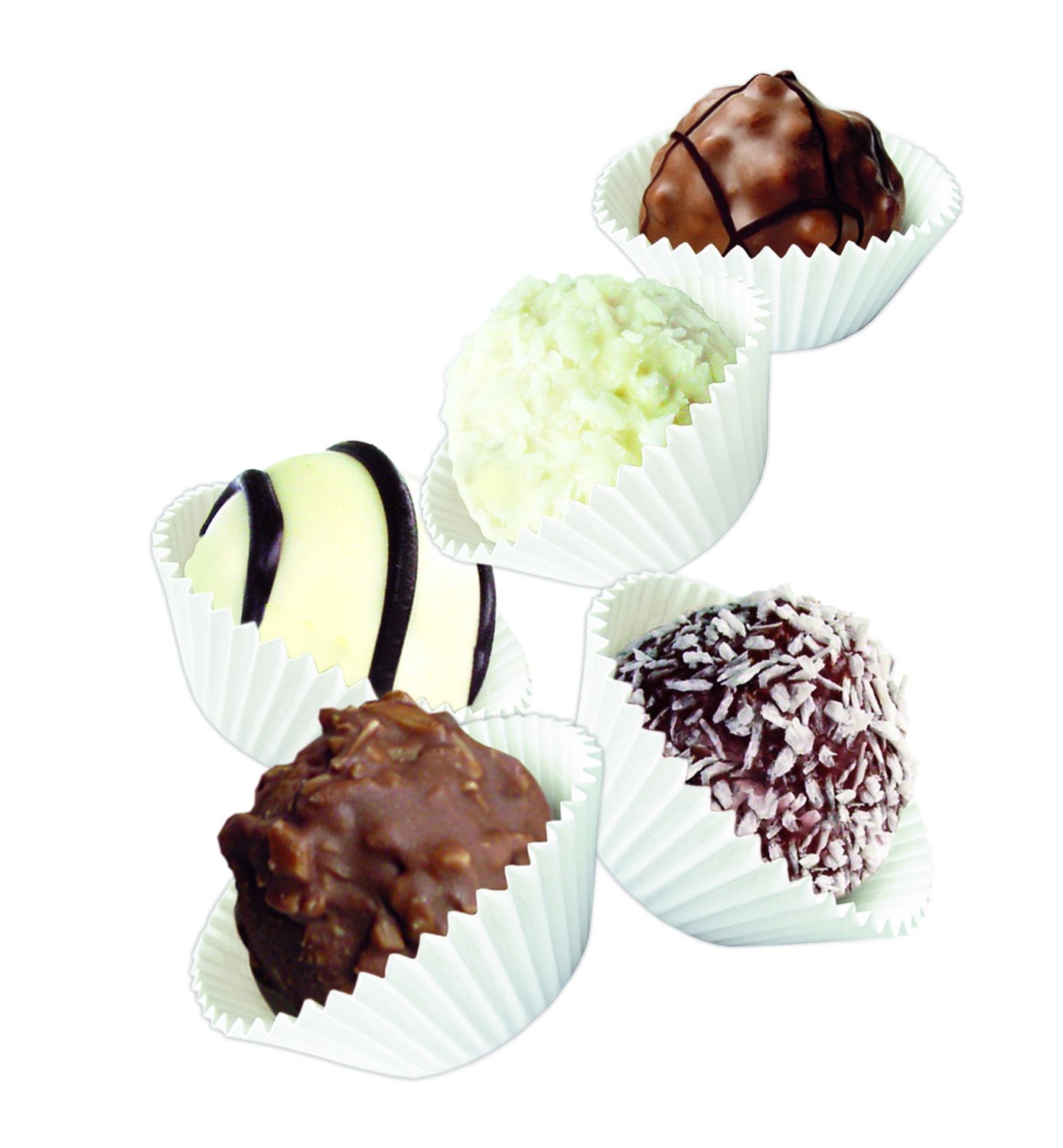 Pralinenkapsel (PAP) weiß 25 x 18 mm - 200 Stück