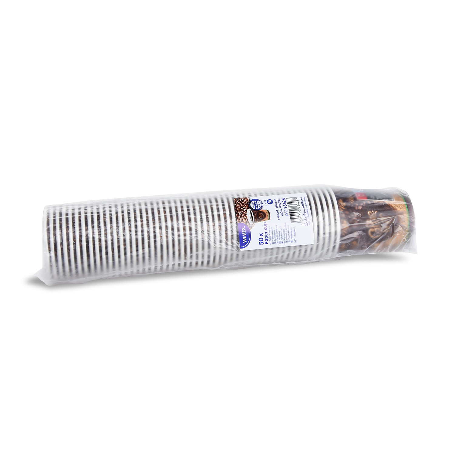 Pappbecher Coffee to go FSC Mix/PE Ø 80 mm 280 ml Motiv, Packung mit 50 Stück
