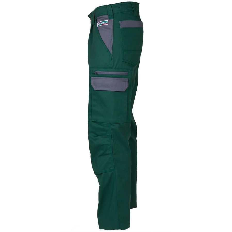 Bundhose PROGRESSO STRETCH, grün/grau - Grösse 44