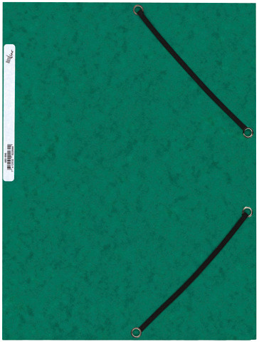 Gummibandmappe A4 grün, Karton BÜROLINE 460695