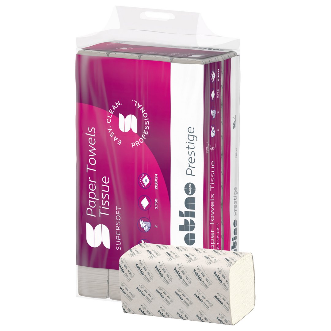Faltpapier Satino Prestige Z-Falz 2-lagig 20,6x24cm H2