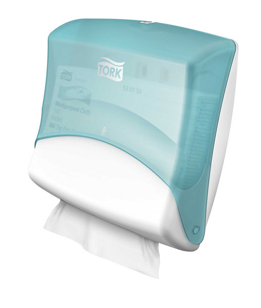 654000 - Tork Performance Einzeltuchspender weiss/türkis - W4 mit TASP Vertrag
