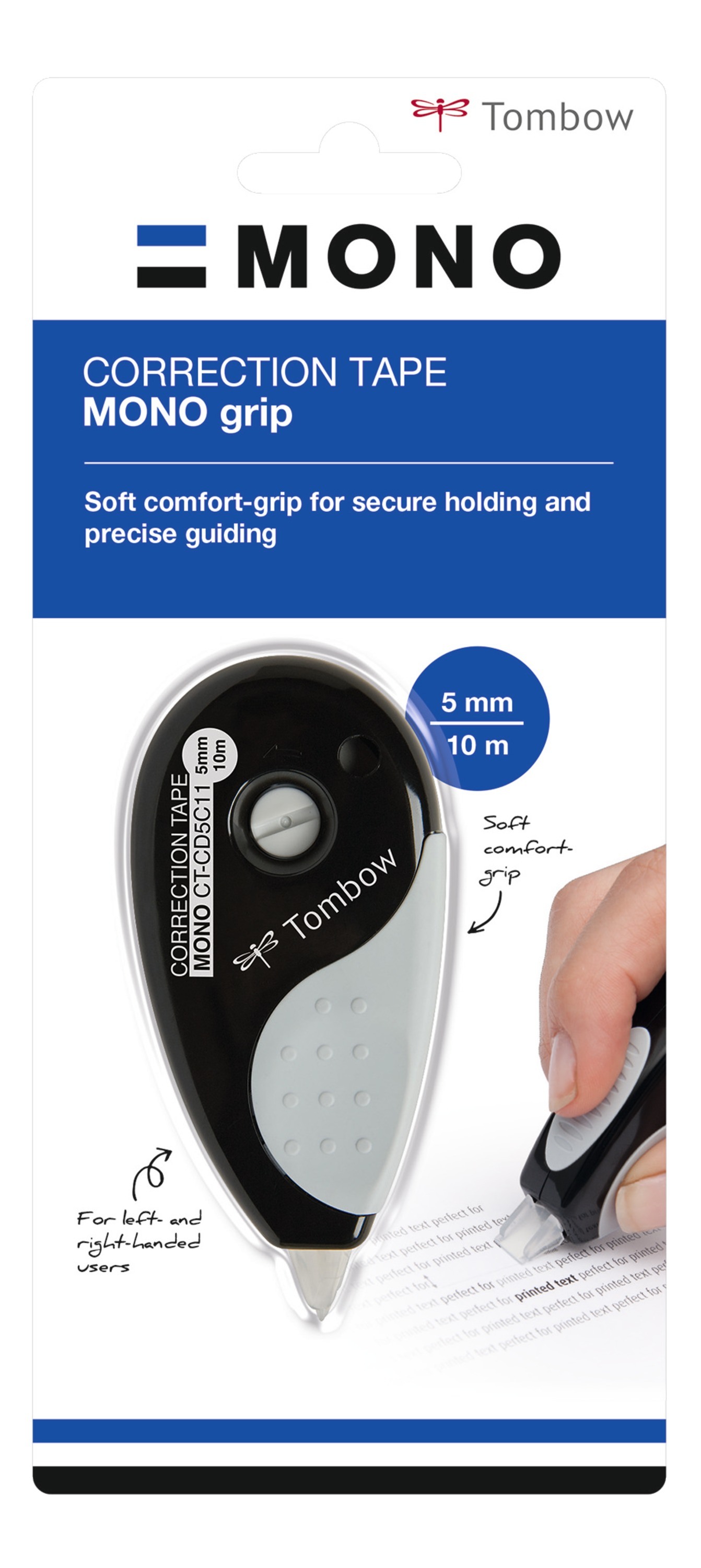 Korreturroller Mono 5mmx10m schwarz/grau TOMBOW CT-CD5C11