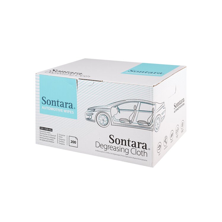 AlpineX® Sontara Creped Entfettungstücher 28×38 cm – Rolle in Spenderbox, 200 Blatt