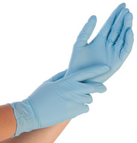 HYGONORM Nitril-Handschuh "SAFE LIGHT", XL, blau, puderfrei