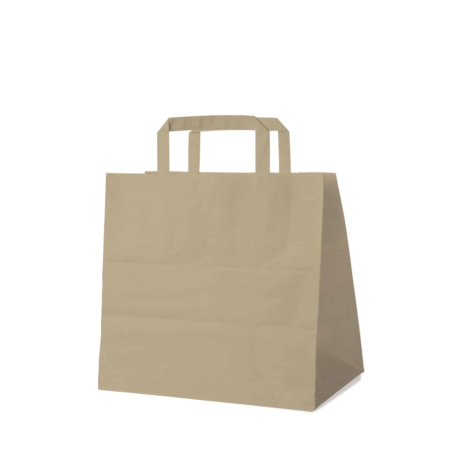 Papiertragetasche braun 26+17 x 25 cm - 50 Stück