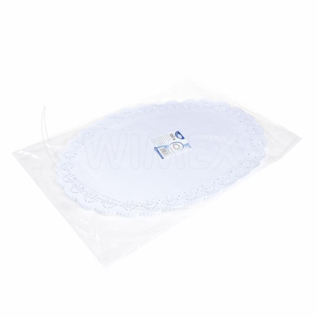 Deko-Spitze (PAP) oval weiß 50 x 37 cm - 100 Stück