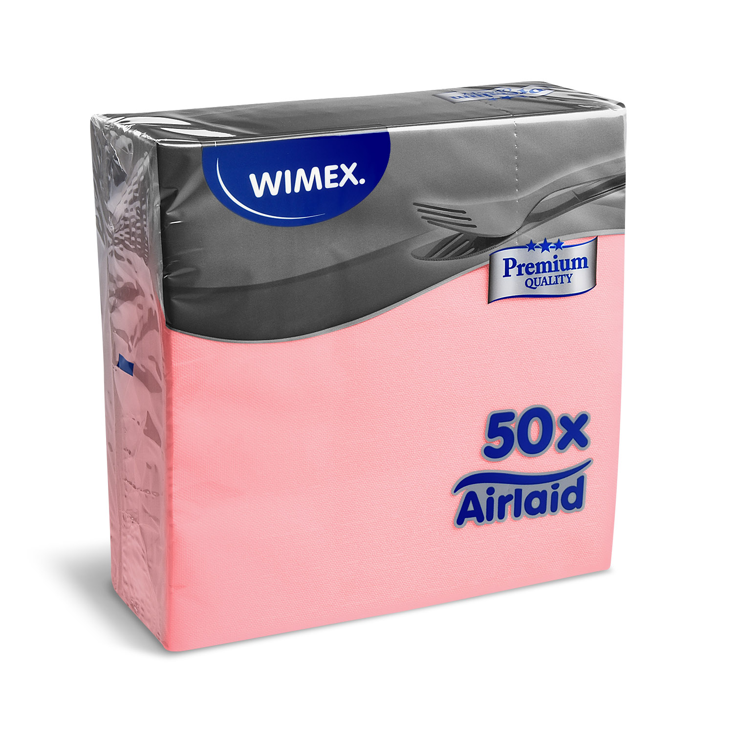 Serviette PAP Airlaid rosa 40 x 40 cm für Tisch, Buffet und Anlass, Packung mit 50 Stück