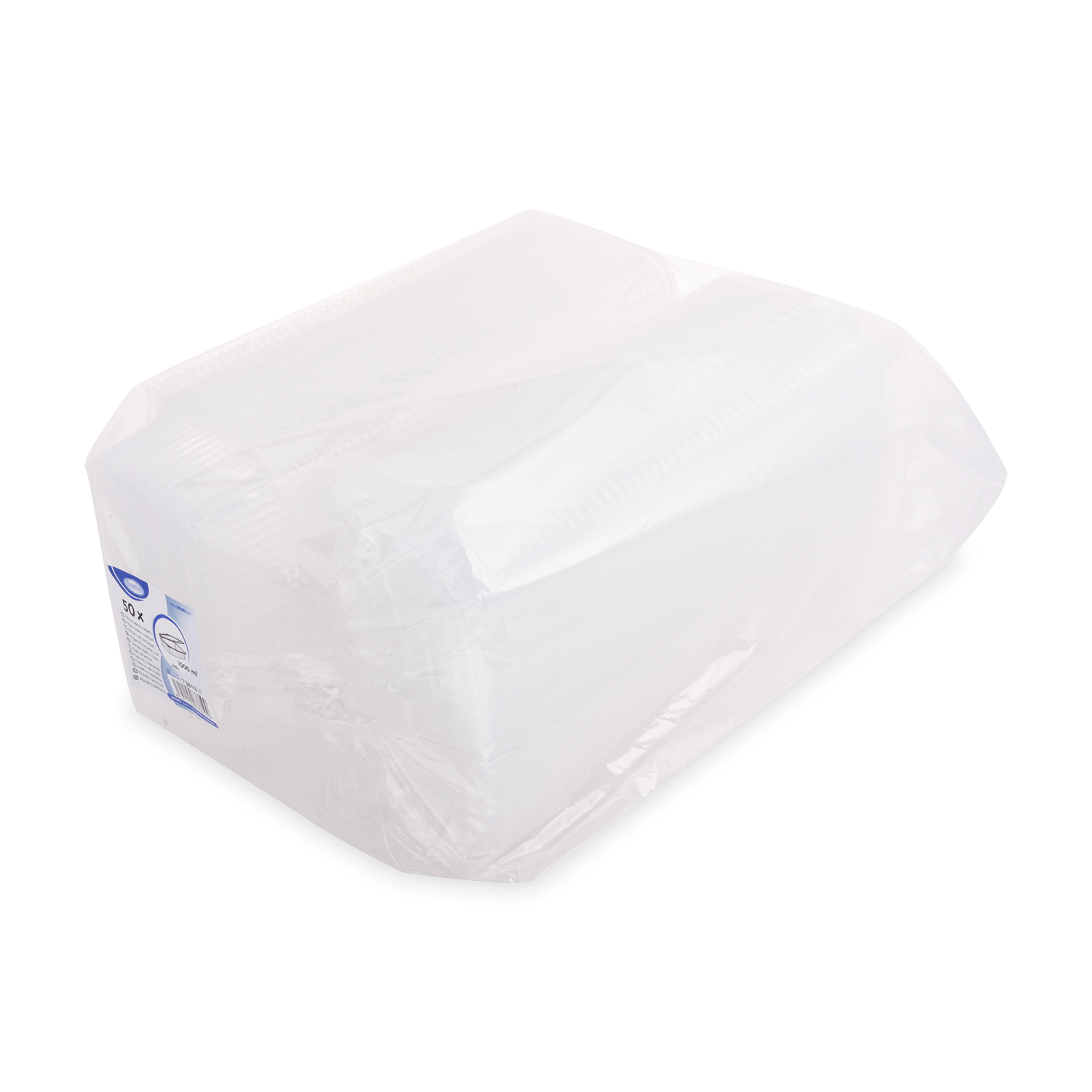 Feinkostbecher (PP) mit Deckel oval klar 1000ml - 50 Stück