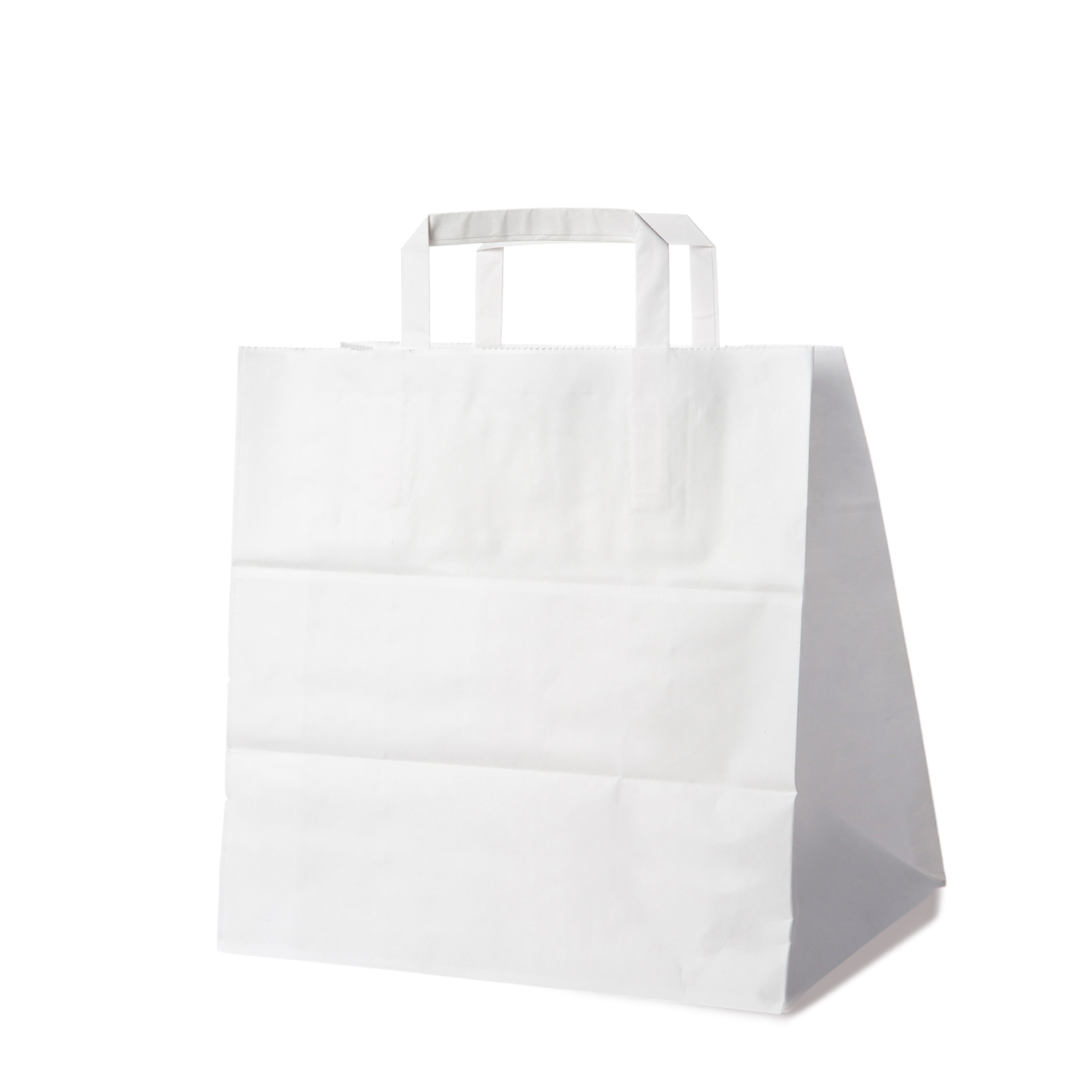 Papiertragetasche weiß 32+21 x 33 cm - 250 Stück