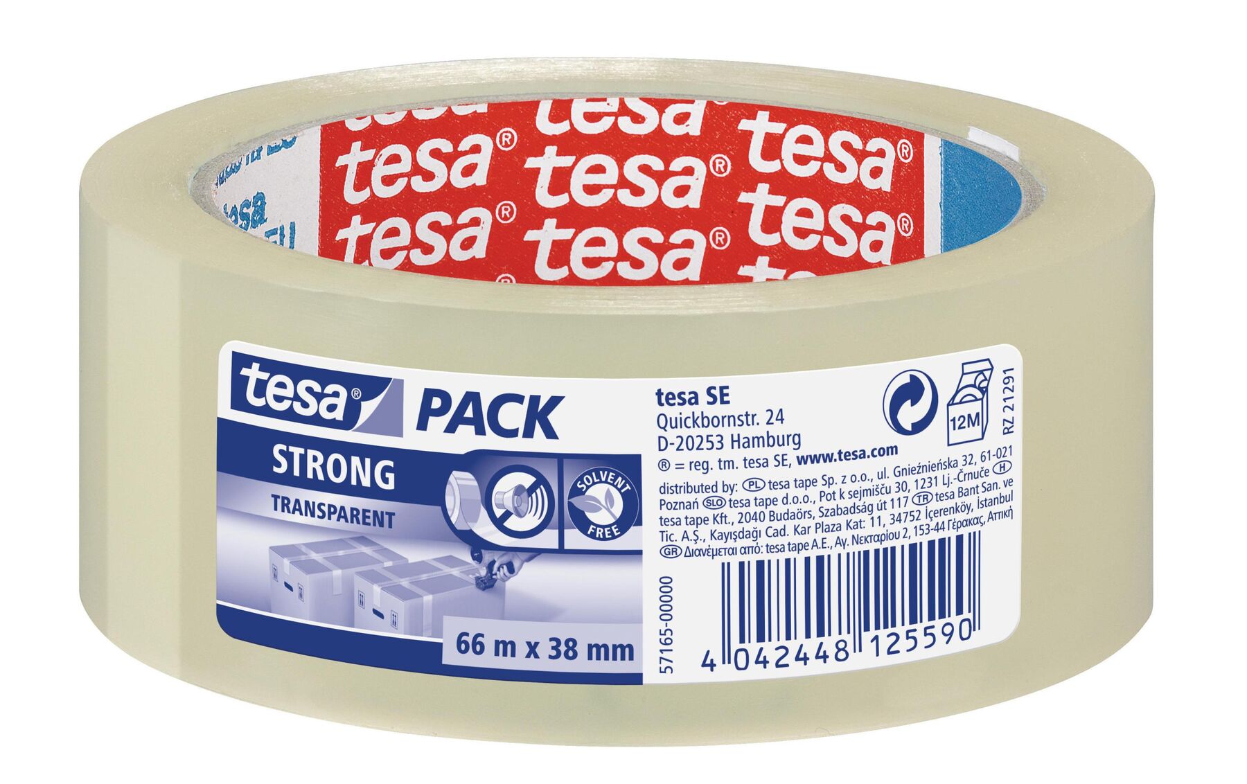 Verpackungsband 38mmx66m transparent TESA 571650000