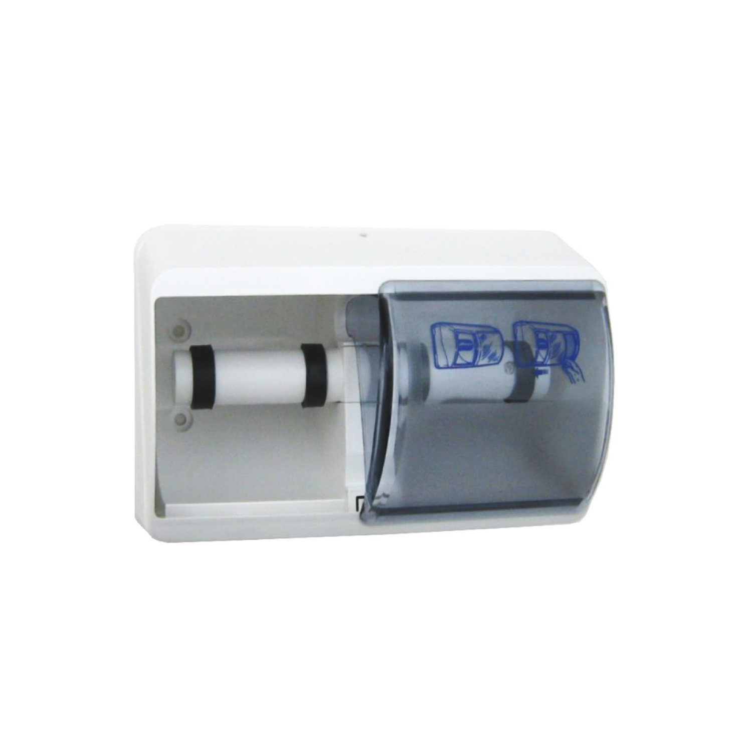 Spender (ABS) 2-fach weiß für Toilettenpapier ?10,5cm - 1 Stück