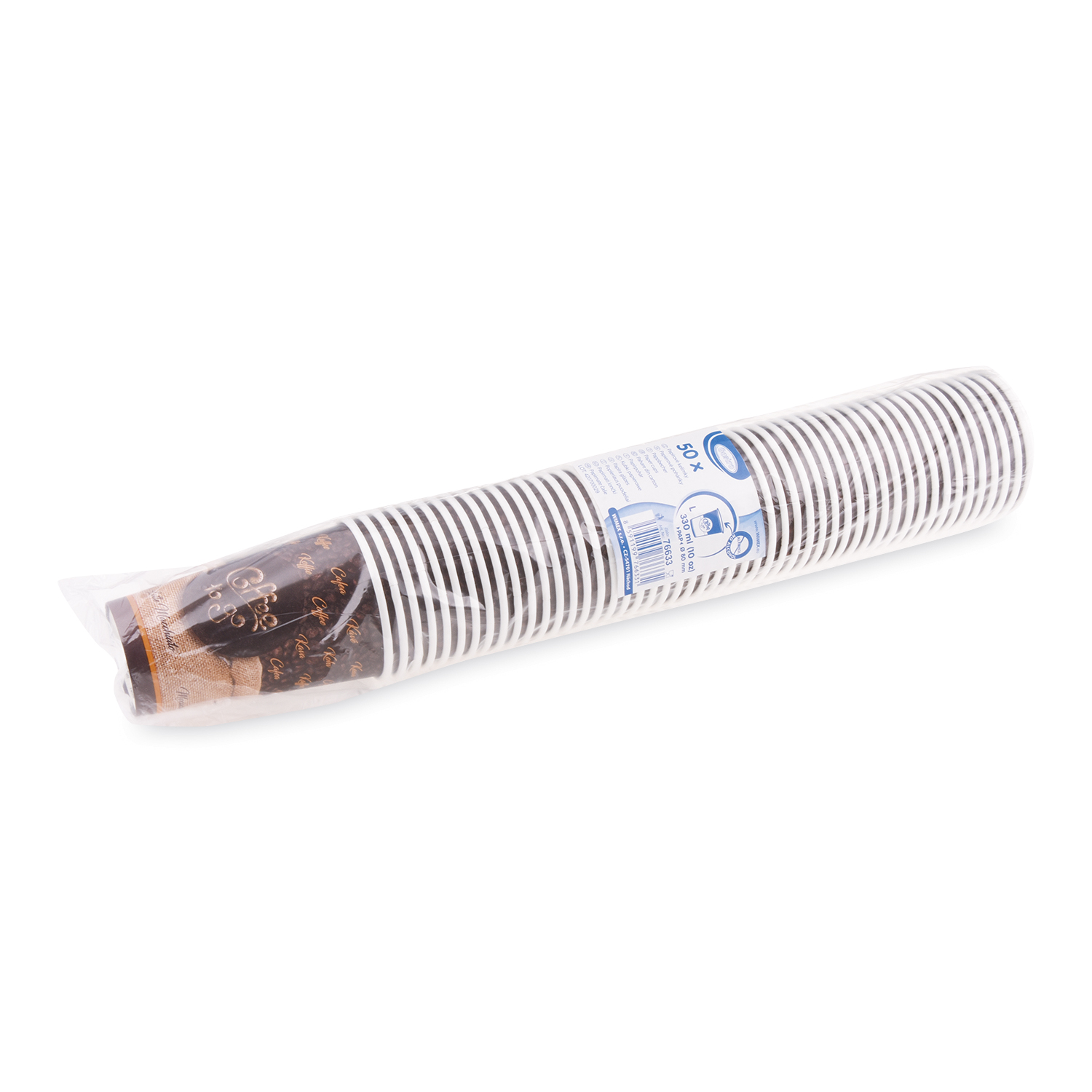 Pappbecher Papier/PE 330 ml Ø 80 mm mit Motiv, Packung mit 50 Stück