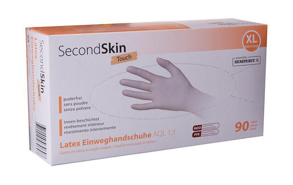 Einweghandschuh Semperit "Latex Touch" 100er Pack Second Skin XL