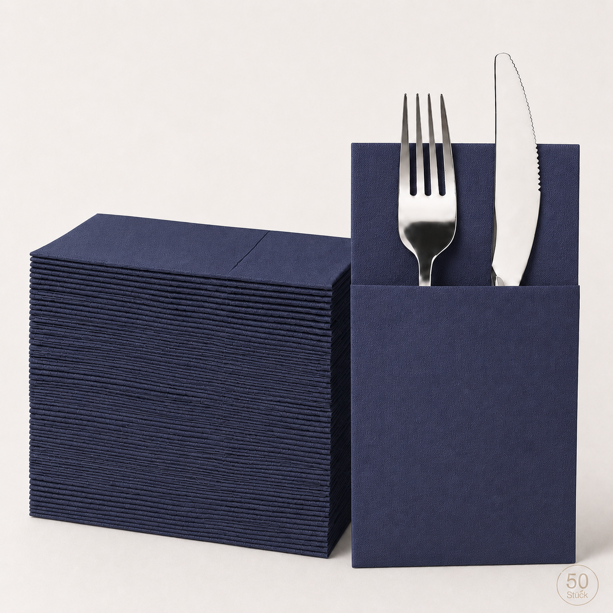 Serviette CutleryStar PREMIUM schwarz 32 x 40 cm - 50 Stück