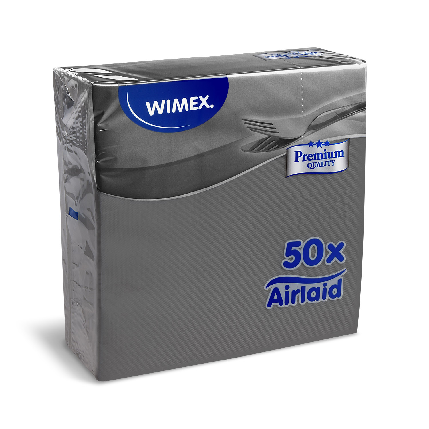 Airlaid Serviette PREMIUM grau 40 x 40 cm - 50 Stück