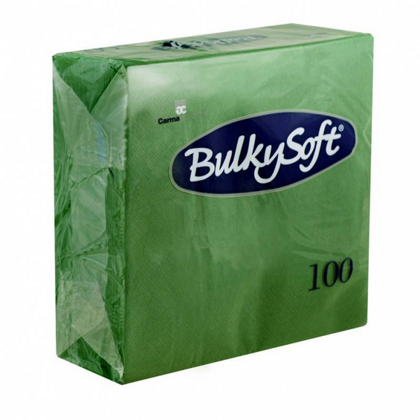 Servietten Bulkysoft 2-lagig, 1/4 Falz tannengrün 33x33cm -2000 Stück