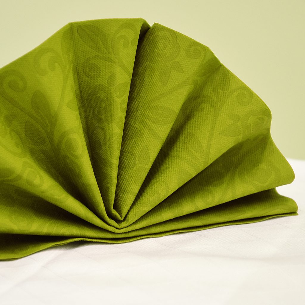 Serviette PREMIUM Dekor-R gelbgrün 40 x 40 cm - 50 Stück